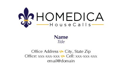 Homedica House Calls Business Card - Mission Statement